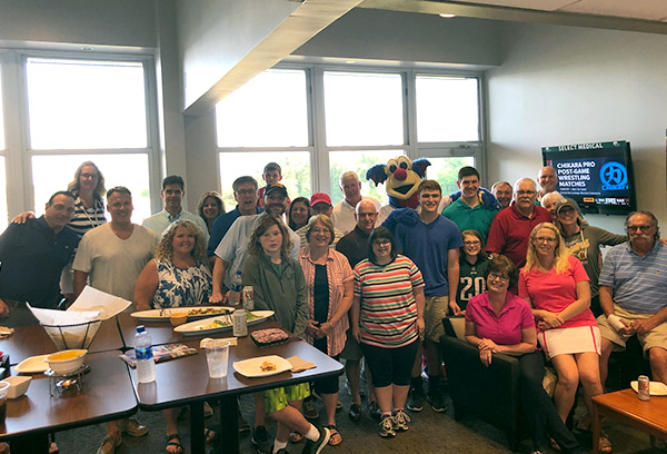 Davis company with family and friends